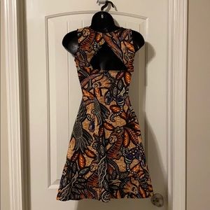 Knee Length multi colored dress